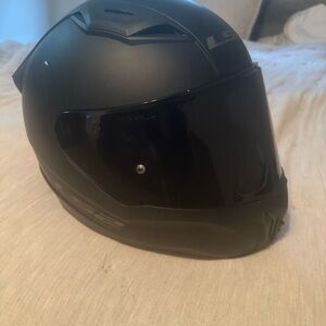 LS2 Black Motorcycle Helmet